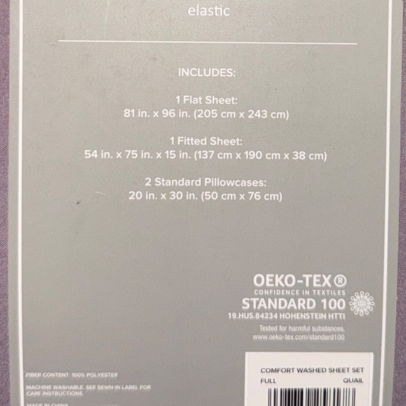 CASUAL LIVING Full Sheets Set, 4 Piece Comfort Sheets/2 Pillow Cases SOFT NWT - Picture 3 of 4